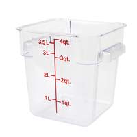 Thunder Group 4qt Clear Polycarbonate Square Food Storage Container - PLSFT004PC 