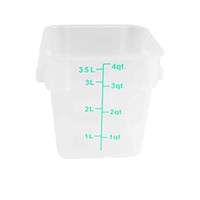 Thunder Group 4qt Translucent Square Food Storage Container - PLSFT004TL 