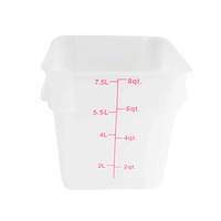 Thunder Group 8qt Translucent Square Food Storage Container - PLSFT008TL 