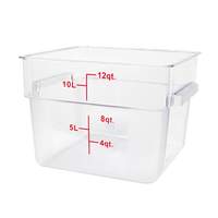 Thunder Group PLSFT006PC, 6-Quart Polycarbonate Square Food Storage  Containers, Clear