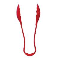 Thunder Group 6in Red Polycarbonate Scalloped Serving Tong - PLSGTG006RD 