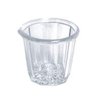 Thunder Group 2oz Clear Plastic Fluted Syrup Cup - 1dz - PLSP002D 