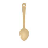 Thunder Group 11" Beige Polycarbonate Solid Serving Spoon - 1 Doz - PLSS111BG