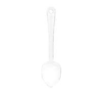 Thunder Group 11" Clear Polycarbonate Solid Serving Spoon - 1 Doz - PLSS111CL
