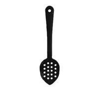 Thunder Group 13" Polycarbonate Perforated Serving Spoon - Black - 1 Doz - PLSS213BK