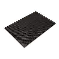 Thunder Group 12in x 18in Brown Plastic Bar Service Mat - PLSVM1218R 