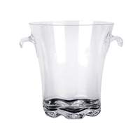 Thunder Group 4qt Clear Polycarbonate Ice Bucket with Tongs - PLTHBK140C 
