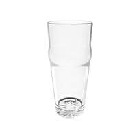 Thunder Group 16 oz Starburst Base English Pub Glass - Clear - PLTHEP016C