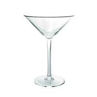 Thunder Group 8 oz Clear Polycarbonate Martini Glass - PLTHMT008C