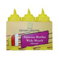 Thunder Group 16oz Clear Plastic Squeeze Bottle - 6 Per Pack - PLTHSB016CW 