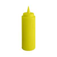 Thunder Group 24oz Yellow Plastic Squeeze Bottle - 1dz - PLTHSB024Y 
