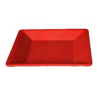Thunder Group 13-3/4" Passion Red Wide Rim Melamine Square Plate - PS3214RD