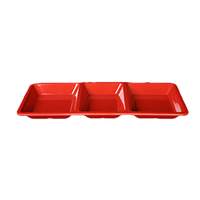 Thunder Group 28 oz Passion Red 3 Compartment Melamine Plate - PS5103RD
