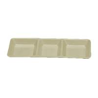 Thunder Group 28 oz Passion Pearl 3 Compartment Melamine Plate - PS5103V