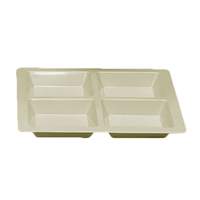 Thunder Group 60 oz Passion Pearl 4 Compartment Melamine Plate - PS5104V