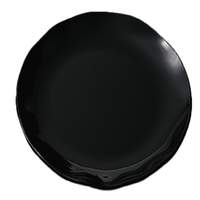 Thunder Group 8-1/8" Diameter Black Pearl Two-Toned Melamine Salad Plate - RF1006BW