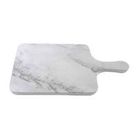 Thunder Group 8-1/2in x 7in White Shadow Melamine Square Serving Board - SB608W 