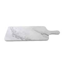 Thunder Group 12-1/2in x 5-1/2"White Shadow Melamine Serving Board w/Handle - SB612W 