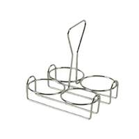 Thunder Group 4 Compartment Stainless Steel Condiment Rack - SLCJH004 