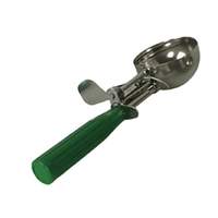Thunder Group 2-2/3oz Stainless Steel #12 Green Handle Disher - SLDS012 