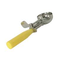 Thunder Group 1-5/8 oz Stainless Steel #16 Yellow Handle Disher - SLDS020