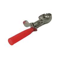 Thunder Group 1-1/3 oz Stainless Steel #24 Red Handle Disher - SLDS024