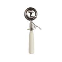 Thunder Group 3-1/4 oz Stainless Steel Round Disher - Ivory - Size 10 - SLDS210P