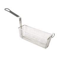Thunder Group 13-1/8in x 4-3/8in Nickel Plated Wire Mesh Fry Basket - SLFB007 