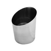 Thunder Group 14 oz Stainless Steel Angled French Fry Cup - SLFFC005