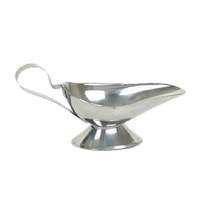 Thunder Group 3oz Stainless Steel Gravy Boat with Tapered Spout - SLGB003 