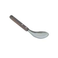 Thunder Group Stainless Steel Angled Vegetable Spoon with Wooden Handle - SLLA002 
