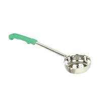 Thunder Group 4oz Stainless Steel Perf. Green Handle Portion Controller - SLLD104PA 