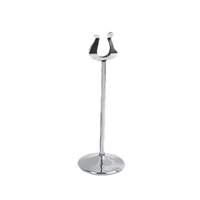 Thunder Group 8" Tall Stainless Steel Harp Style Table Card Stand - 1 Doz - SLMH008