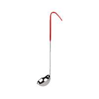Thunder Group 2oz Stainless Steel Ladle with Red Vinyl Handle - SLOL203 
