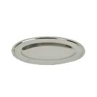 Thunder Group 14in Stainless Steel Oval Serving Platter - SLOP014 