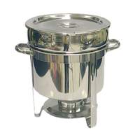 Thunder Group 11 Qt Stainless Steel Round Marmite Chafer w/ Welded Frame - SLRCF8311