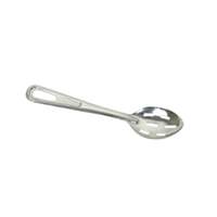 Thunder Group 11in Stainless Steel Slotted Flat Handle Basting Spoon - SLSBA112 
