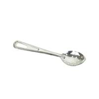 Thunder Group 13in Stainless Steel Perforated Flat Handle Basting Spoon - SLSBA213 