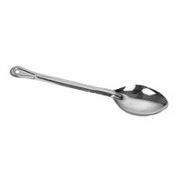 Thunder Group 15in Stainless Steel Solid Flat Handle Basting Spoon - SLSBA311 