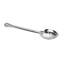 Thunder Group 15" Stainless Steel Perforated Flat Handle Basting Spoon - SLSBA313