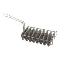 Thunder Group Nickel Plated Stainless Steel Taco Basket with Fry Kettle Hook - SLTA08 
