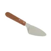 Thunder Group 3" X 4-1/4" Stainless Steel Pizza Server w/ Wood Handle - SLTWPS005