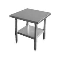 Thunder Group 30in x 12in x 35in 430 Stainless Flat Top Work Table - SLWT43012F 