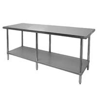 Thunder Group 24in x 84in x35in 430 Stainless Steel Flat Top Work Table - SLWT42484F 