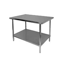 Thunder Group 30" x 72" x 35" 430 Stainless Flat Top Work Table - SLWT43072F