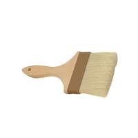 Thunder Group 4"W Flat Pastry Brush with Boar Bristles & Wood Handle - WDPB005 