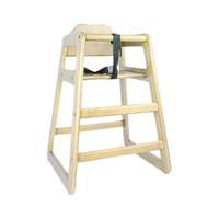 Thunder Group Natural Finish Wood High Chair with Safety Harness Strap - WDTHHC018A 