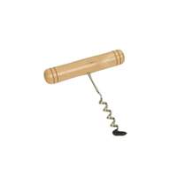 Thunder Group Classic Corkscrew w/ Stainless Steel Coil & Wooden Handle - WDW06768