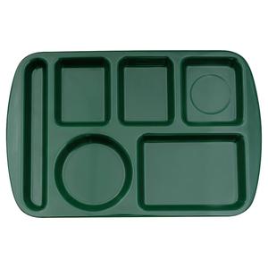 GET Hunter Green Plastic 14.5in x 9.75in 6-Compartment School Tray - TL-151-HG GET Hunter Green Plastic 14.5in x 9.75in 6-Compartment School Tray - TL-151-HG
