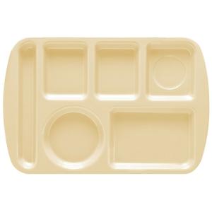 GET Tan Plastic 14.5in x 9.75in 6-Compartment Cafeteria Tray - TL-151-T GET Tan Plastic 14.5in x 9.75in 6-Compartment Cafeteria Tray - TL-151-T
